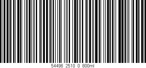 Código de barras (EAN, GTIN, SKU, ISBN): '54496_2510_0_800ml'