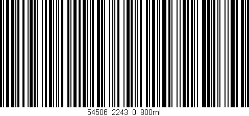 Código de barras (EAN, GTIN, SKU, ISBN): '54506_2243_0_800ml'