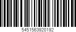 Código de barras (EAN, GTIN, SKU, ISBN): '5451563920192'