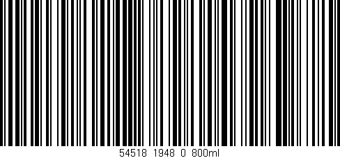 Código de barras (EAN, GTIN, SKU, ISBN): '54518_1948_0_800ml'
