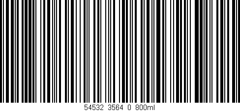 Código de barras (EAN, GTIN, SKU, ISBN): '54532_3564_0_800ml'