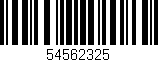 Código de barras (EAN, GTIN, SKU, ISBN): '54562325'