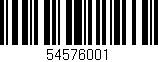 Código de barras (EAN, GTIN, SKU, ISBN): '54576001'
