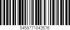 Código de barras (EAN, GTIN, SKU, ISBN): '5458771043576'