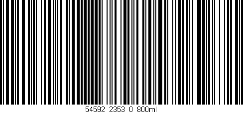 Código de barras (EAN, GTIN, SKU, ISBN): '54592_2353_0_800ml'