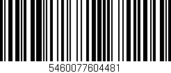 Código de barras (EAN, GTIN, SKU, ISBN): '5460077604481'
