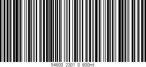 Código de barras (EAN, GTIN, SKU, ISBN): '54600_2301_0_800ml'