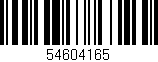 Código de barras (EAN, GTIN, SKU, ISBN): '54604165'