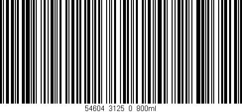 Código de barras (EAN, GTIN, SKU, ISBN): '54604_3125_0_800ml'