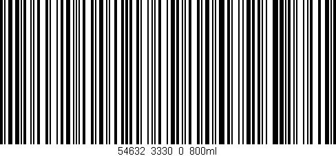 Código de barras (EAN, GTIN, SKU, ISBN): '54632_3330_0_800ml'