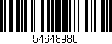 Código de barras (EAN, GTIN, SKU, ISBN): '54648986'