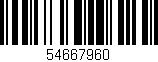 Código de barras (EAN, GTIN, SKU, ISBN): '54667960'
