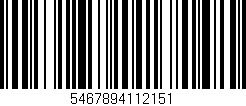 Código de barras (EAN, GTIN, SKU, ISBN): '5467894112151'