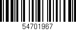 Código de barras (EAN, GTIN, SKU, ISBN): '54701967'