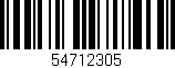 Código de barras (EAN, GTIN, SKU, ISBN): '54712305'
