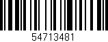 Código de barras (EAN, GTIN, SKU, ISBN): '54713481'