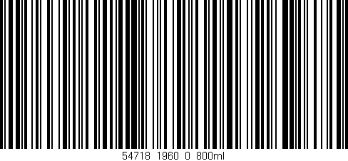 Código de barras (EAN, GTIN, SKU, ISBN): '54718_1960_0_800ml'