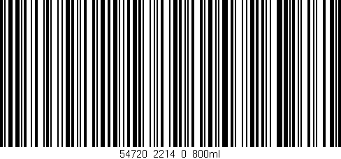 Código de barras (EAN, GTIN, SKU, ISBN): '54720_2214_0_800ml'