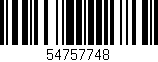 Código de barras (EAN, GTIN, SKU, ISBN): '54757748'