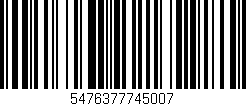 Código de barras (EAN, GTIN, SKU, ISBN): '5476377745007'