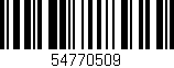 Código de barras (EAN, GTIN, SKU, ISBN): '54770509'