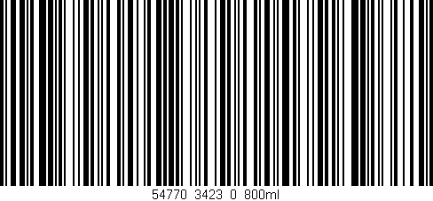 Código de barras (EAN, GTIN, SKU, ISBN): '54770_3423_0_800ml'