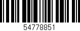 Código de barras (EAN, GTIN, SKU, ISBN): '54778851'