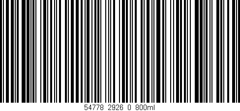 Código de barras (EAN, GTIN, SKU, ISBN): '54778_2926_0_800ml'