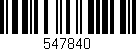Código de barras (EAN, GTIN, SKU, ISBN): '547840'