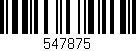 Código de barras (EAN, GTIN, SKU, ISBN): '547875'