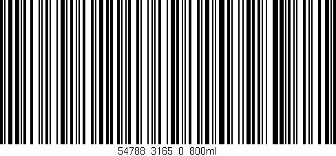 Código de barras (EAN, GTIN, SKU, ISBN): '54788_3165_0_800ml'