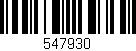 Código de barras (EAN, GTIN, SKU, ISBN): '547930'