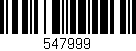 Código de barras (EAN, GTIN, SKU, ISBN): '547999'