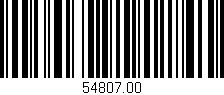 Código de barras (EAN, GTIN, SKU, ISBN): '54807.00'