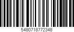 Código de barras (EAN, GTIN, SKU, ISBN): '5480718772348'