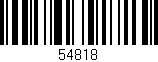 Código de barras (EAN, GTIN, SKU, ISBN): '54818'