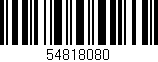 Código de barras (EAN, GTIN, SKU, ISBN): '54818080'