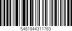 Código de barras (EAN, GTIN, SKU, ISBN): '5481944311783'