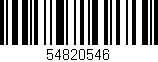 Código de barras (EAN, GTIN, SKU, ISBN): '54820546'