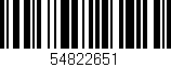 Código de barras (EAN, GTIN, SKU, ISBN): '54822651'