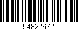 Código de barras (EAN, GTIN, SKU, ISBN): '54822672'