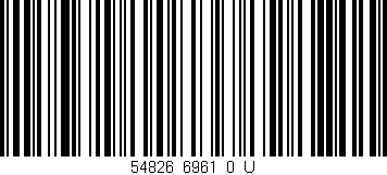 Código de barras (EAN, GTIN, SKU, ISBN): '54826_6961_0_U'