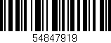 Código de barras (EAN, GTIN, SKU, ISBN): '54847919'
