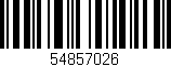 Código de barras (EAN, GTIN, SKU, ISBN): '54857026'