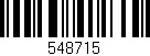 Código de barras (EAN, GTIN, SKU, ISBN): '548715'