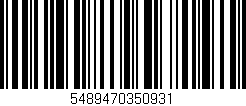 Código de barras (EAN, GTIN, SKU, ISBN): '5489470350931'