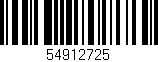 Código de barras (EAN, GTIN, SKU, ISBN): '54912725'
