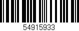 Código de barras (EAN, GTIN, SKU, ISBN): '54915933'