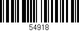 Código de barras (EAN, GTIN, SKU, ISBN): '54918'