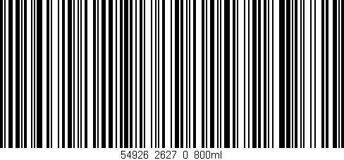 Código de barras (EAN, GTIN, SKU, ISBN): '54926_2627_0_800ml'
